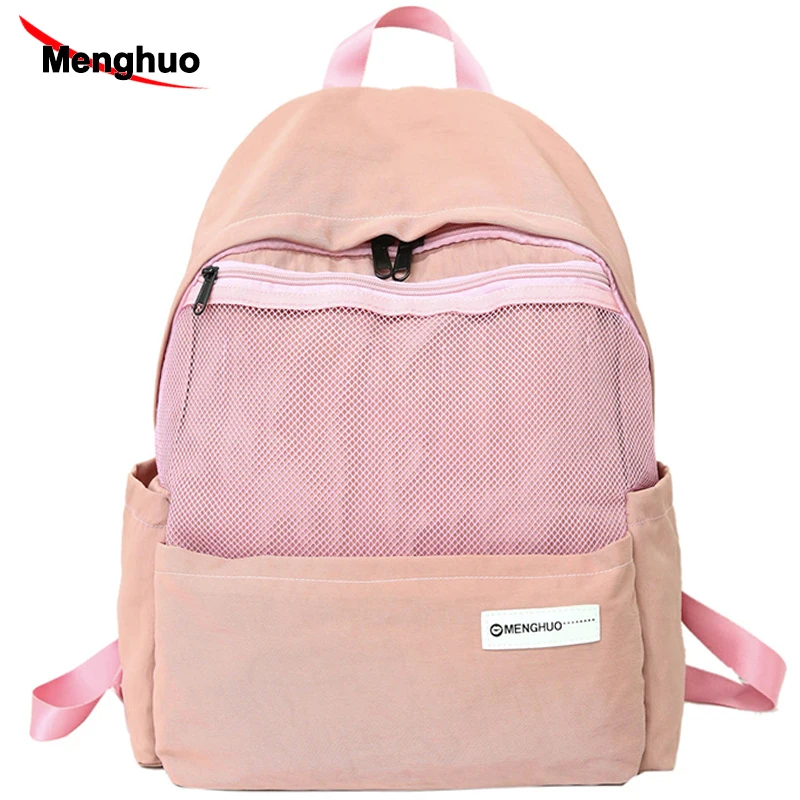 

2018 Fresh Net Backpack Waterproof Nylon Women Backpacks Large capacity School Backpack for Teenagers girls Travel bag Mochilas