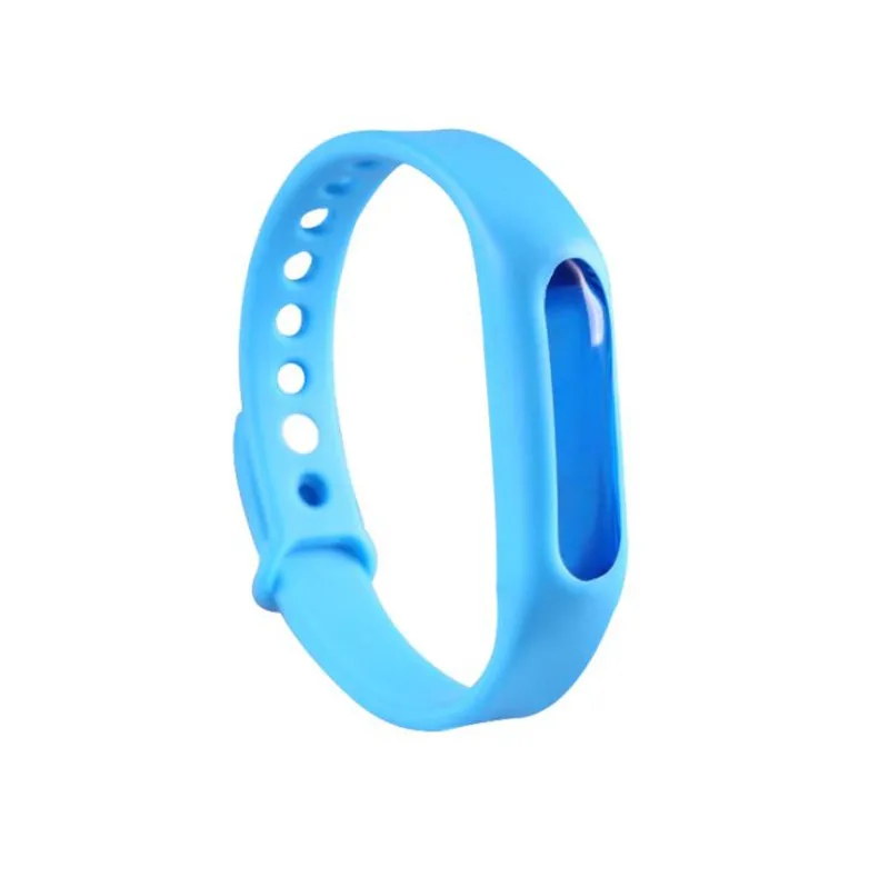 Colorful Environmental Protection Silicone Wristband Summer Mosquito Repellent Bracelet Anti-mosquito Band Safe for Children - Color: Blue