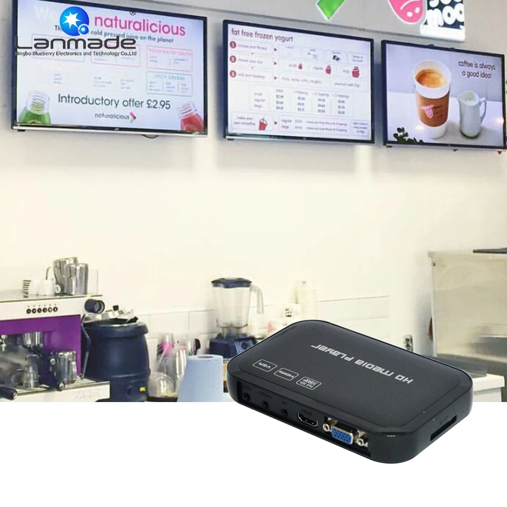 Пластиковый корпус внутренняя полка edge real 1080P VGA YPbPr HD цифровой рекламный медиа