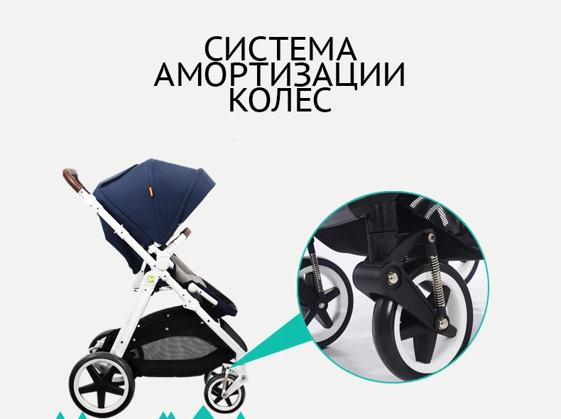 CoolBaby детская коляска высокий пейзаж европейская двухсторонняя складная переносная коляска может сидеть лежать инпортная лен ткань колеса