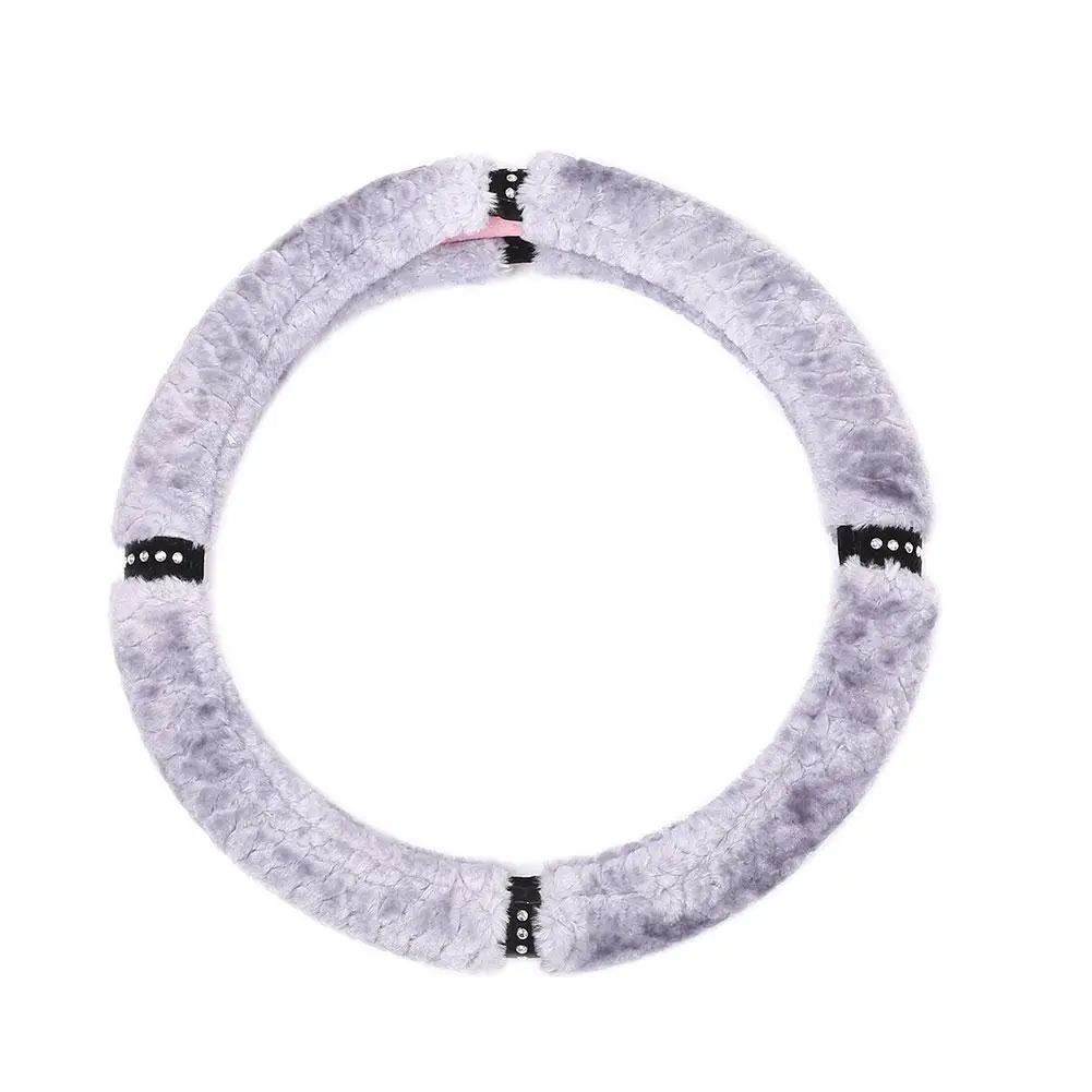 

Wool Steering Wheel Sleeve Case Steering Wheel Cover Protector Ultra Soft Warm Truck Automobile Car Styling