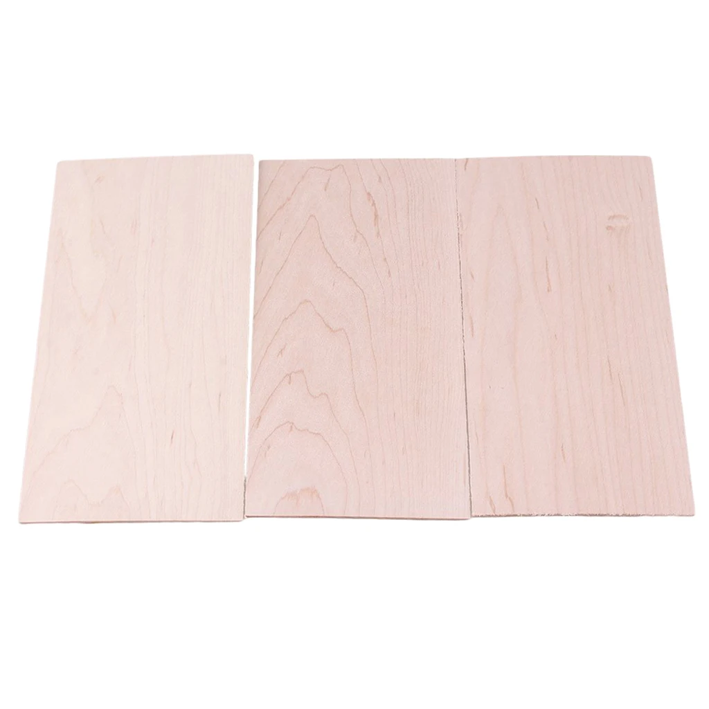 3Pc Maple Head Veneer Headplate Headstock Luthier Tonewood for Acoustic Classic Guitar Making