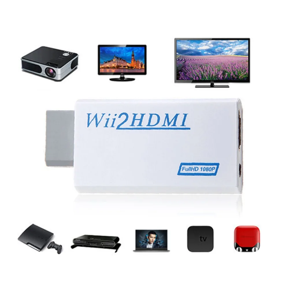 Для nintendo wii без проблем подключи и играй для Mando wii к HDMI 1080p конвертер адаптер wii 2hdmi 3,5 мм аудио коробка для wii-link