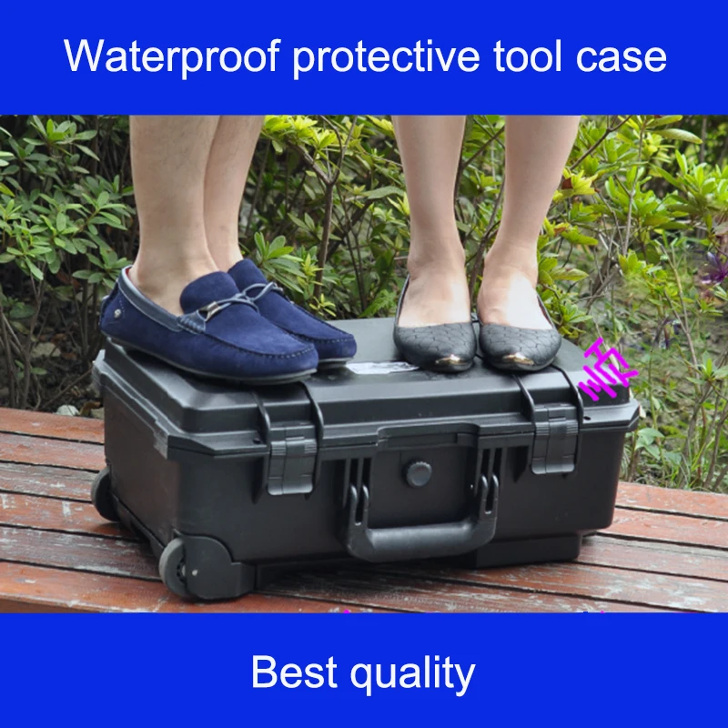 protective trolley case big toolbox impact resistant waterproof camera box Photography bag 510*290*195mm with pre-cut foam protective trolley case big toolbox impact resistant waterproof camera box Photography bag 510*290*195mm with pre-cut foam