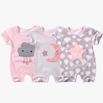 

Newborn Baby Clothes Baby Bodysuits Print Short Sleeve Cotton Unisex Jumpsuit Infant Toddler Baby Girl Boy Clothes Body Suit