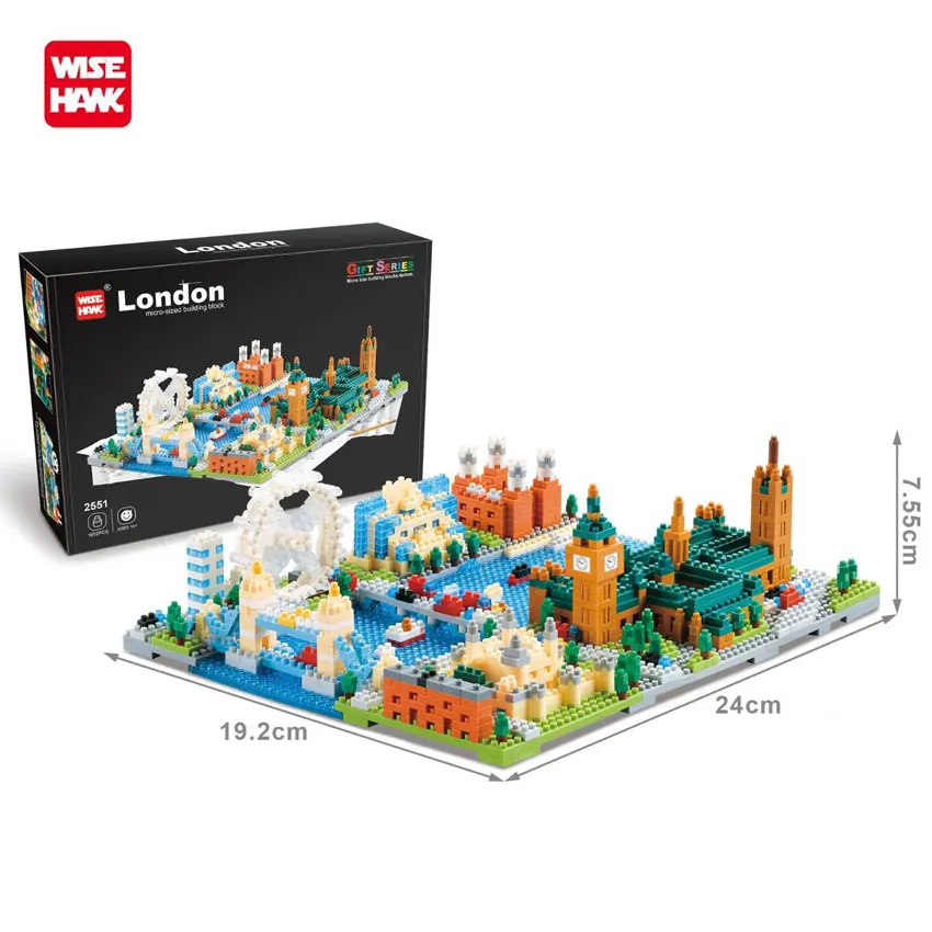 

WiseHawk Building Blocks Mini Street Scene 3D Titanic New York Architectures Educational Toys For Children Model Nanoblock Toys