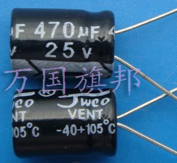 

Free Delivery. 105 degrees of environmental protection aluminum board 470 uf electrolytic capacitors 25 v