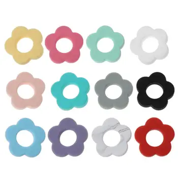 

Silicone Beads Flower Holes Silicone 4.5cm DIY Accessories Baby Teething Beads Diy Beads Baby Teether