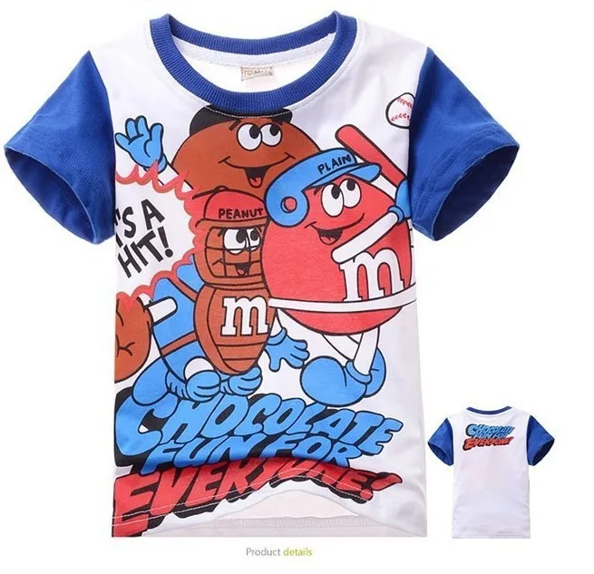 Спортивные Футболки для детей с изображением M&ampM's|top kids|children boykids tops |