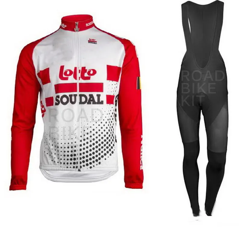 

WINTER FLEECE THERMAL 2019 LOTTO SOUDAL PRO TEAM LONG SLEEVE CYCLING JERSEY CYCLING WEAR ROPA CICLISMO+ BIB PANTS 3D GEL PAD SET