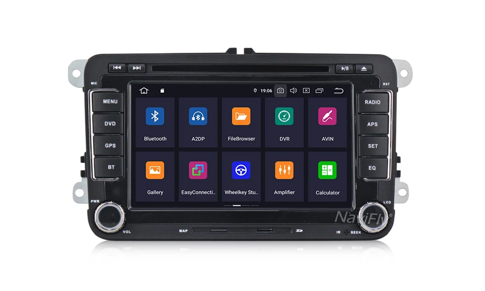 Perfect NaviFly Android9.0 IPS Screen DSP Audio car dvd player forVW polo golf passat tiguan skoda yeti superb rapid for skoda gps navi 37