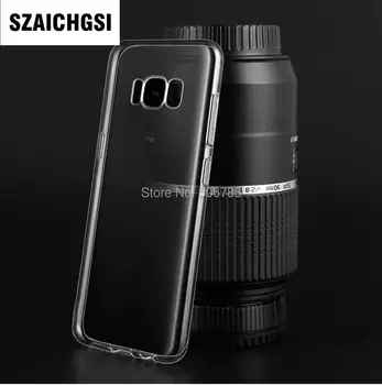 

SZAICHGSI wholesale 100pcs/lot Transparent clear Soft TPU Silicone mobile cell phone Case for samsung galaxy s7 edge