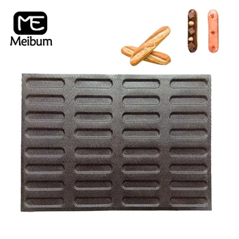 

Meibum 32 Cavity Non Stick Silicone Bread Mold Make For Party Long Loaf Eclair Pan Baguette Bun Mould Bakeware Baking Tools