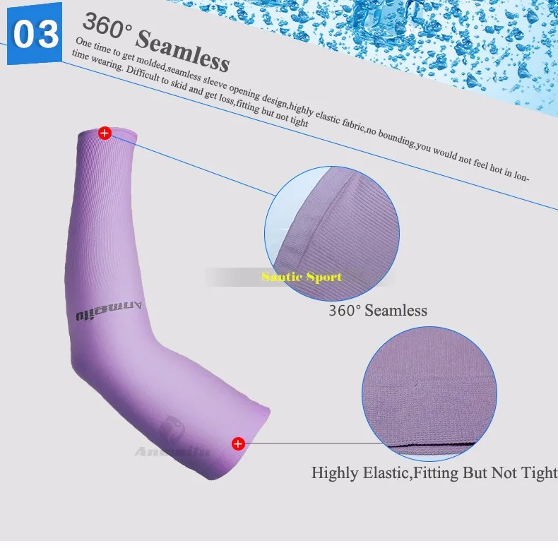Anmeilu рукав для велоспорта для мужчин и женщин Лето анти-УФ солнцезащитный упругий велосипед налокотники для велосипедистов грелки для бега вождения нарукавники