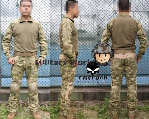 

Airsoft Tactical EMERSON Gen2 Combat BDU Shirt & Pants with Protective pads combat uniform military camouflage Training uniform