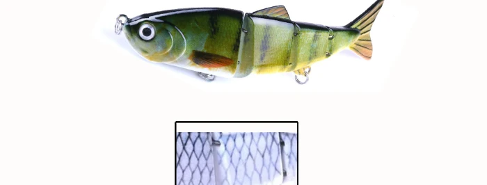 Fishing Lure 4 Segments Jointed Sections Swimbait Pesca Artificial Lure Treble Hooks 12cm 16.8g Pike Perch Fishing Tackle (6)