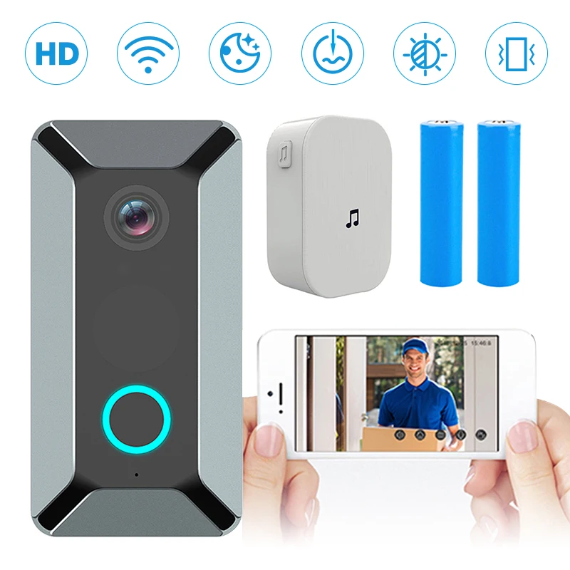 

V6 Wifi Doorbell Smart Wireless 720P Video Intercom camera Cloud Storage Door bell Cam Waterproof Night Vision Home security