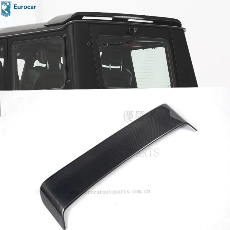 

W463 carbon parts G350 G400 G500 G55 G63 G65 BRabu-s Style Carbon Fiber Rear Wing Rear Spoiler with light 1990~2017 year