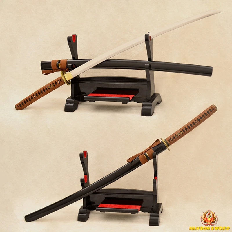 

9260 Spring Steel Katana Samurai Japanese Sword Handmade Full Tang No- Hi Blade Very Sharp Real Rayskin Tsuka Japan Swords 41"