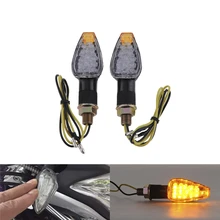 1 pair 14LED Mini Motorcycle font b Motorbike b font 2 Wire Turn Signal Indicators Blinker