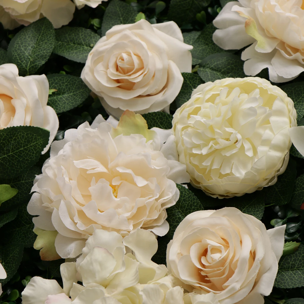 Artificial Hydrangea Flower Panel Silk Rose Peony Flower Wall Decor for Wedding Venue Background Candy Wall Photo Areas Ornament