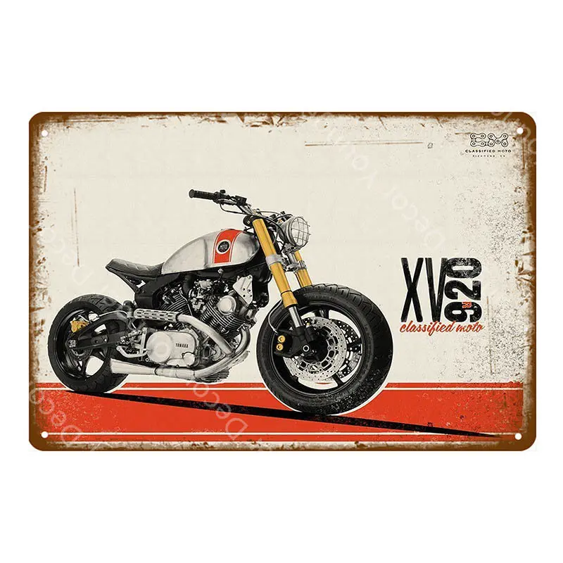 Классический Route 66 мотоциклетные плакаты Паб Бар Гараж украшения скутера оловянные знаки Ретро металлическая пластина с винтажным рисунком MV табличка - Цвет: YD2730E