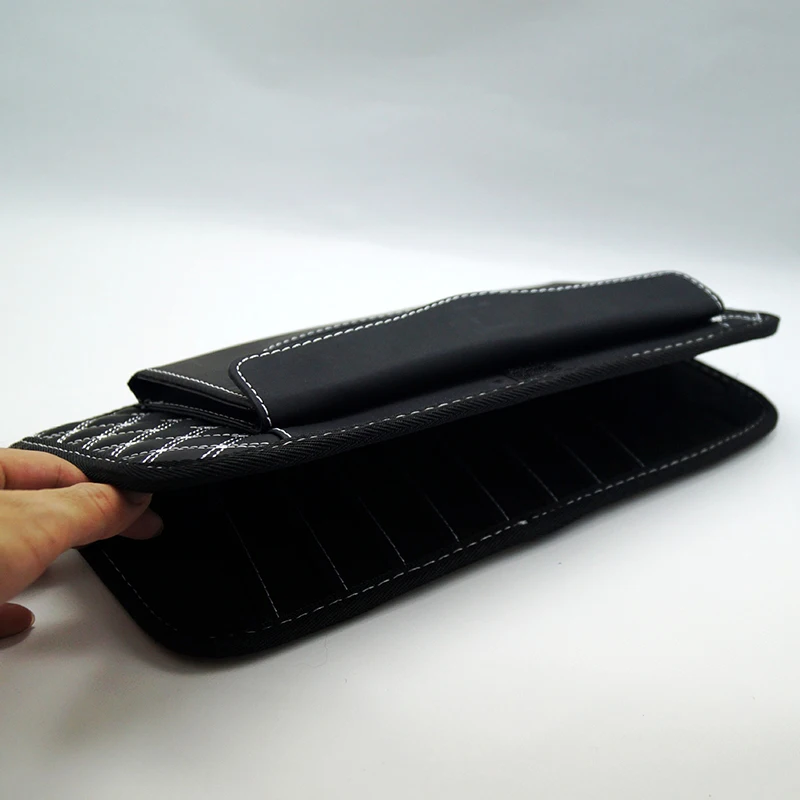 RACAHOO Car Sun Visor multifunctional Tissue CD Box with Holder 14 Disc Tidy Sleeve for DVD Card Case Storage Holder Organizer5