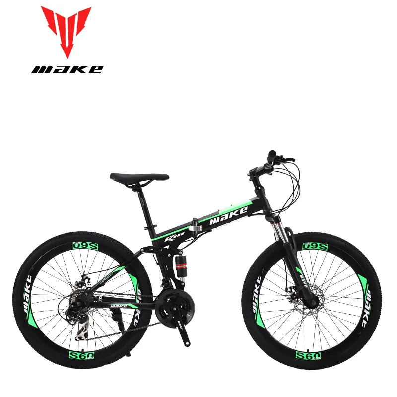 Discount Make steel folding frame, mountain bike 26 wheel, 24 speed SHIMANO MTB 1