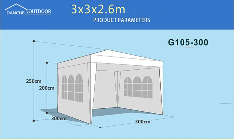 DANCHEL белые вечерние палатки с четырьмя боковыми стенками, свадебные палатки с навесом, для улицы, для тяжелых условий эксплуатации, беседка, павильон, вечерние палатки