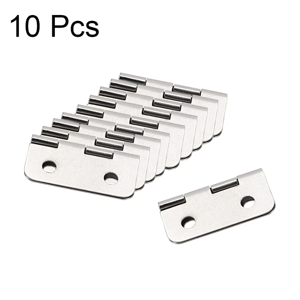 

Uxcell Newest 10Pcs Iron 29*15*3.3mm Rounded Corner Hinges Silver DIY Home,Door Cabinet Hinge Replacement w Screw