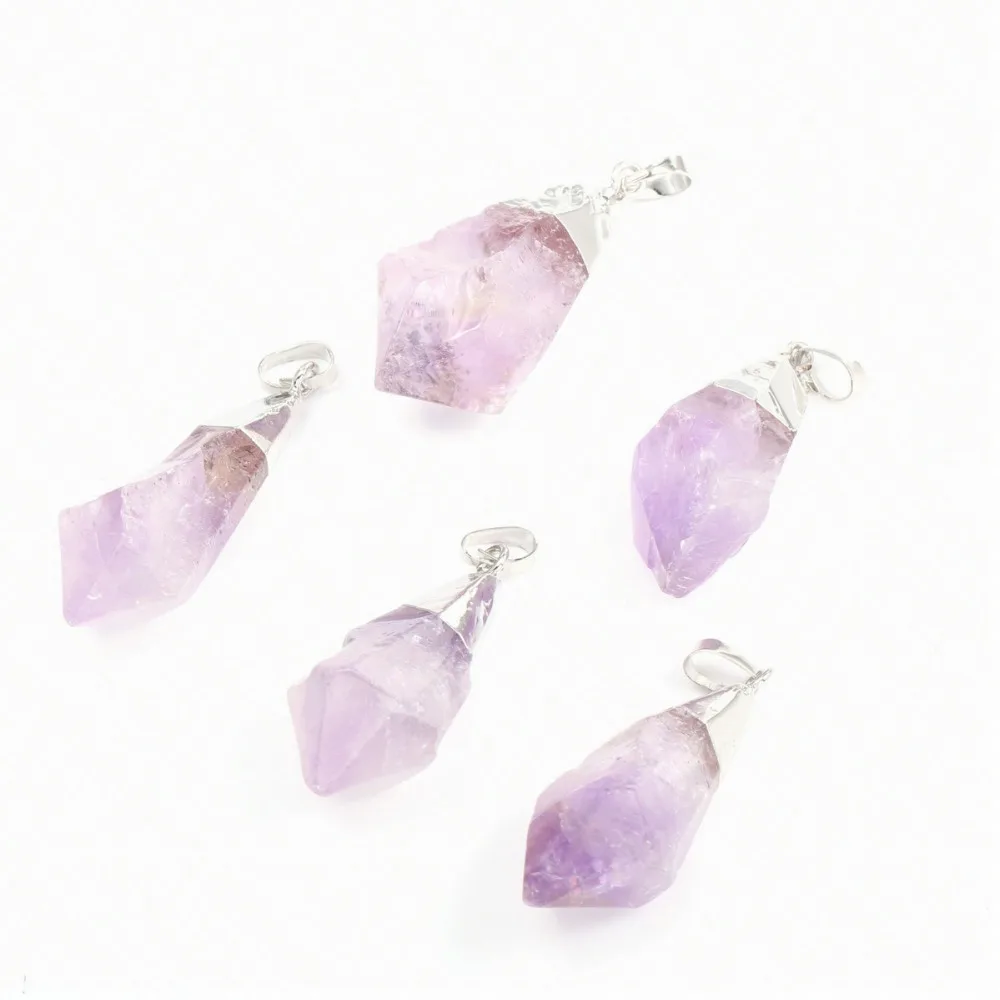 

2019 new 1pcs fashion natural stone raw material irregular shape ore pendant crystal for jewelry making21x38mm