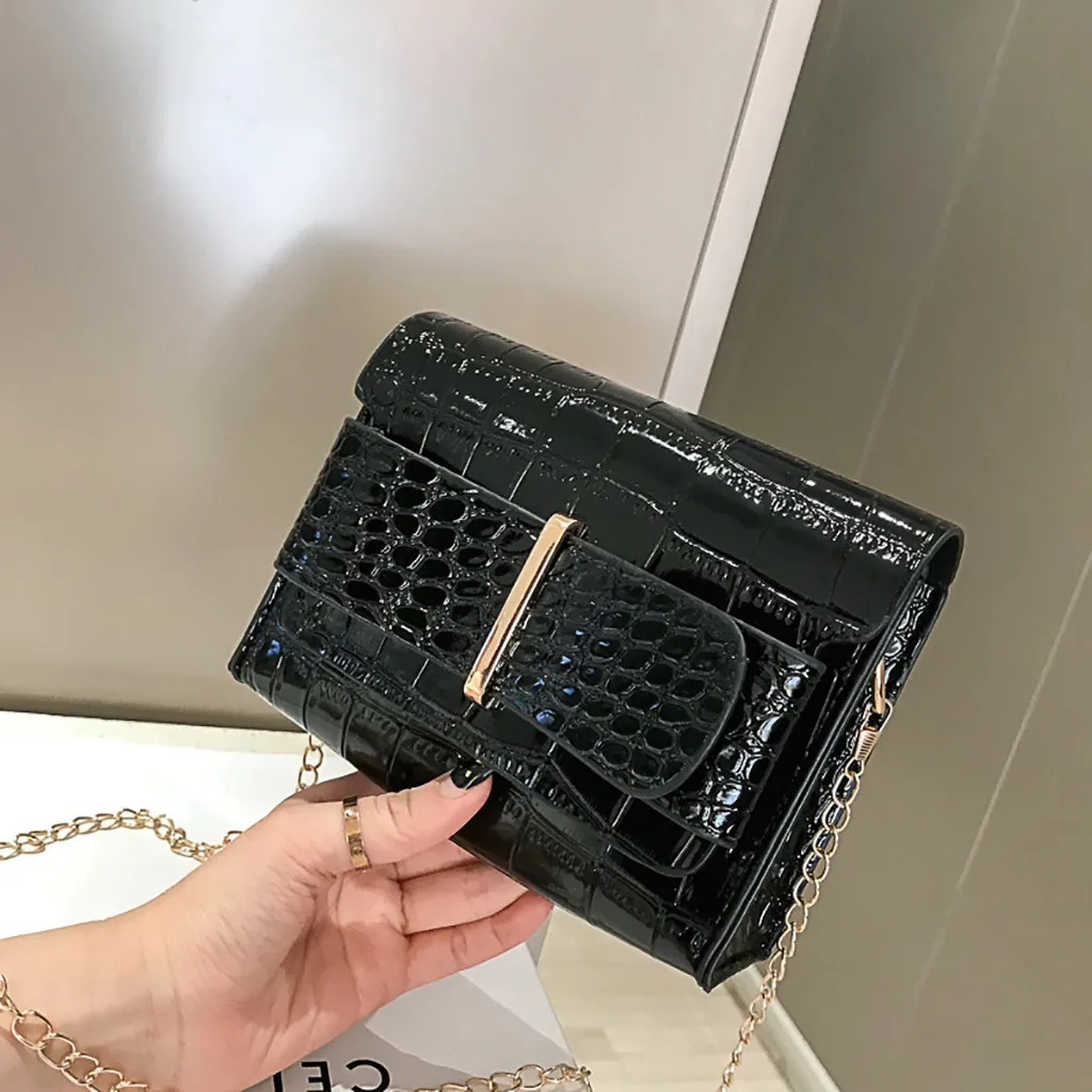 Crocodile Pattern Crossbody Bags For Women Small Chain Handbag small bag PU Leather Hand Bag Ladies Designer Evening Bags