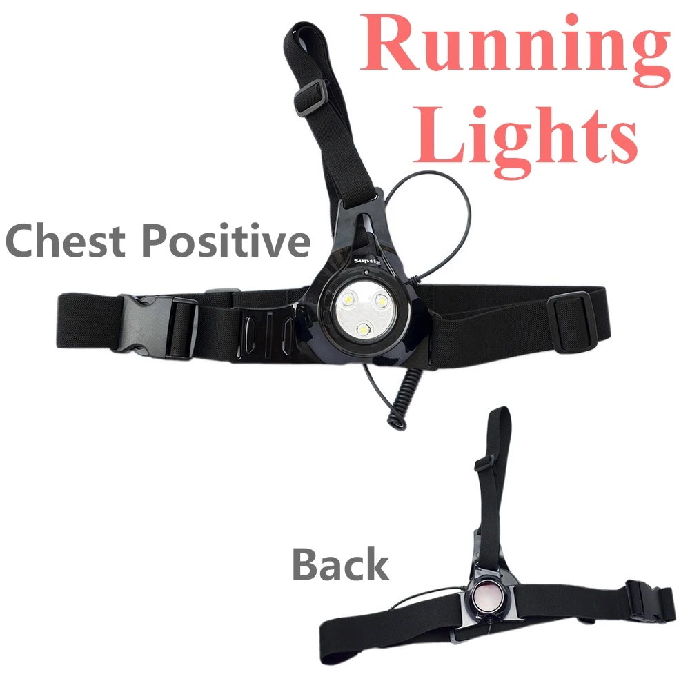 Blet para Gopro Luzes Funcionam Levou Montar Peito Chesty Strap Ombro 6 5 4 3 Xiaomi yi k h9 Sj6 Mijia Sjcam Sj4000 Ação Câmera Que