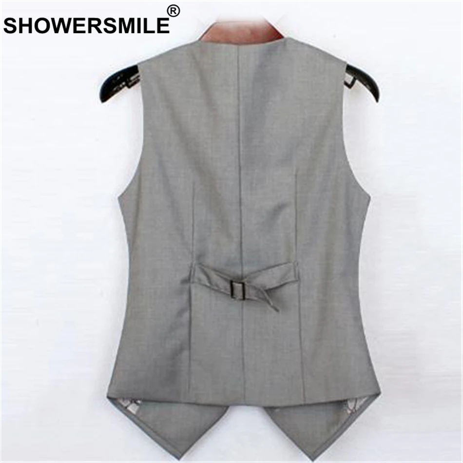 RAINIE SEAN Black Suits Vest For Women Short Office Wear Slim Fit Sleeveless Blazer Female Spring Solid Formal Vests Waistcoat