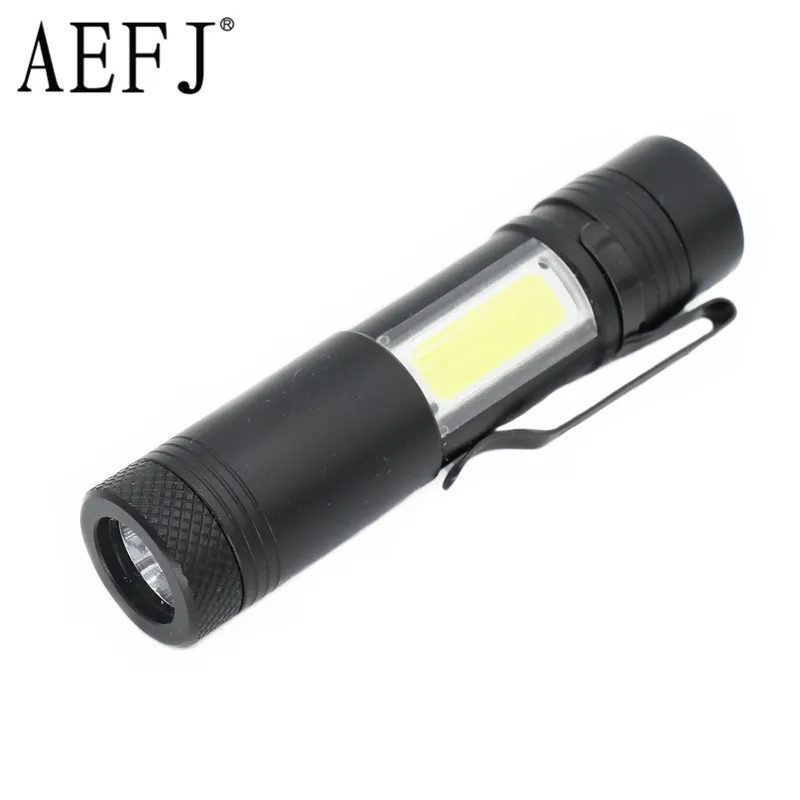 Мини Портативный алюминиевый светодиодный светильник-вспышка R5+ COB рабочий светильник lanterna мощная ручка факела Лампа 4 режима использования 14500 или AA