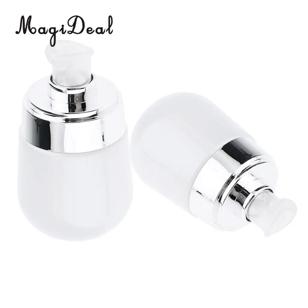 2pcs Empty Glass Lotion Cosmetic Face Cream Bottles Pump Bottle Dispenser 30ml / 100ml