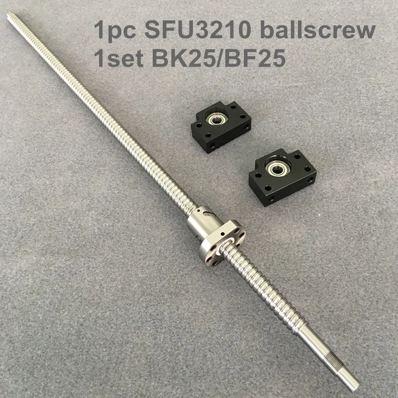 Фото SFU3210 Ballscrew 650 700 750 800 850 900 1000 мм с конца обработанные + 3210 Ballnut + BK/BF25 конец поддержка для ЧПУ №1