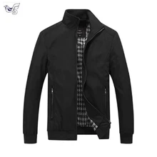 XIYOUNIAO Solid color New 2018 Casual Jacket M-5XL 6XL 7XL Men Spring Autumn Outerwear Standing collar Business jacket man