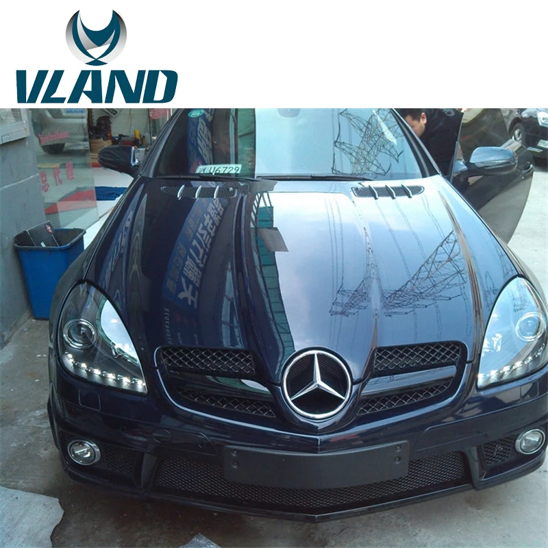 VLAND фабрика для автомобиля фары для R171 фара 2004-2011 SLK200 SLK250 SLK350 светодиодный головного света ксеноновые Лен с DRL Plug And Play