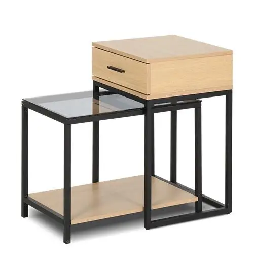 Living room sofa handrail cabinet Nordic minimalist modern small coffee table . tea table .