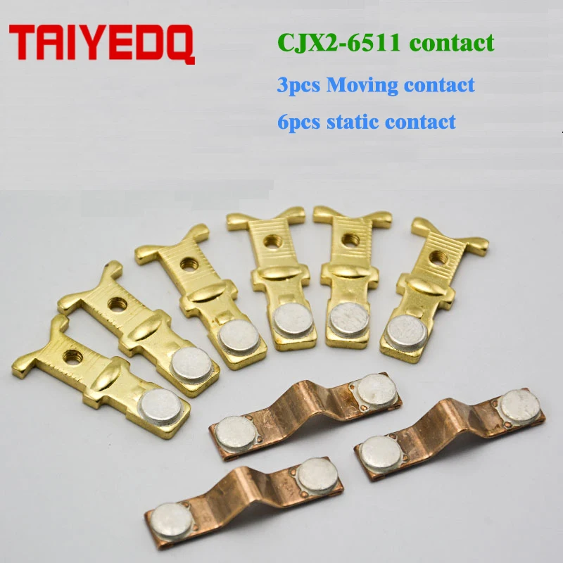 

CJX2 ac magnetic contactor 40A 50A 65A contact, CJX2 silver contactores accessory static and movable contact