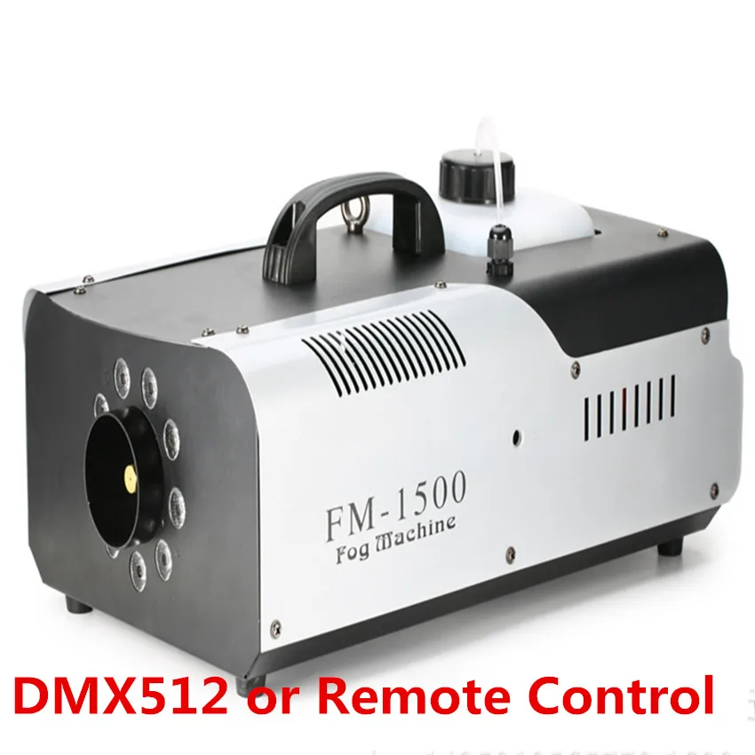 Дымовая машина с дистанционным управлением или проводным DMX512 1500 Вт RGB 3 в 1 (6 шт./9
