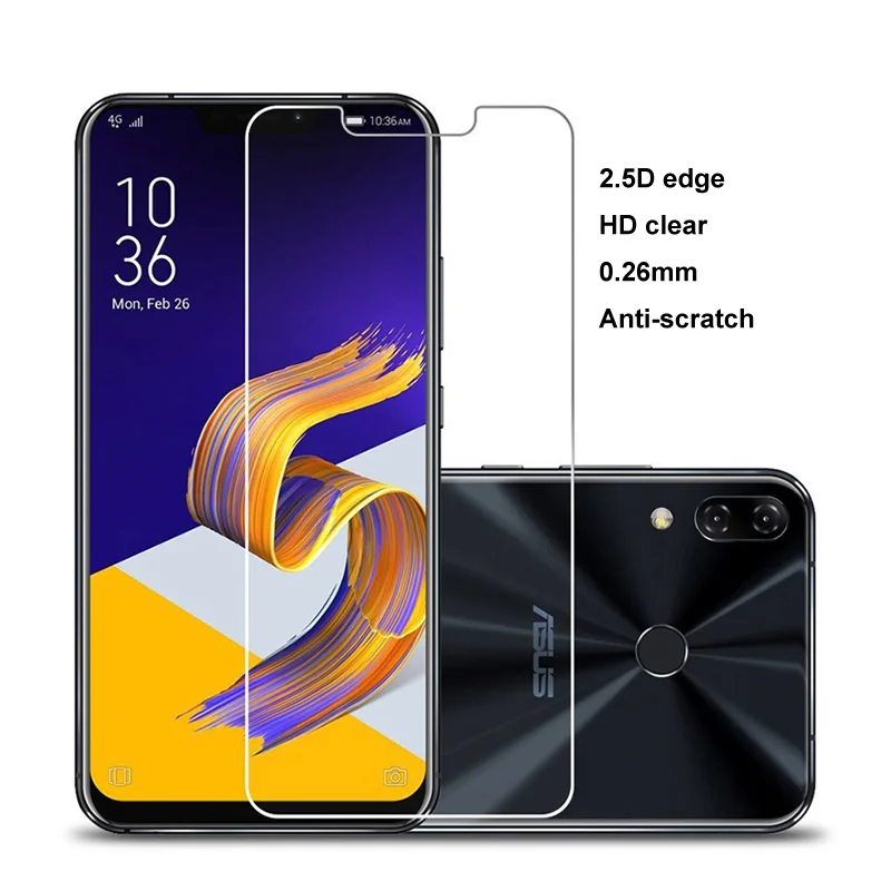 2 шт. 2.5D 0 26 мм 9H Премиум Закаленное стекло для Asus Zenfone 5Z ZS620KL Защитная пленка экрана