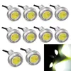 YCCPAUTO 10Pcs 23MM 3W LED Fog Lights DRL Daytime Running Lights 23mm Silver Shell Super Bright Waterproof LED Eagle Eyes Lamp ► Photo 1/6