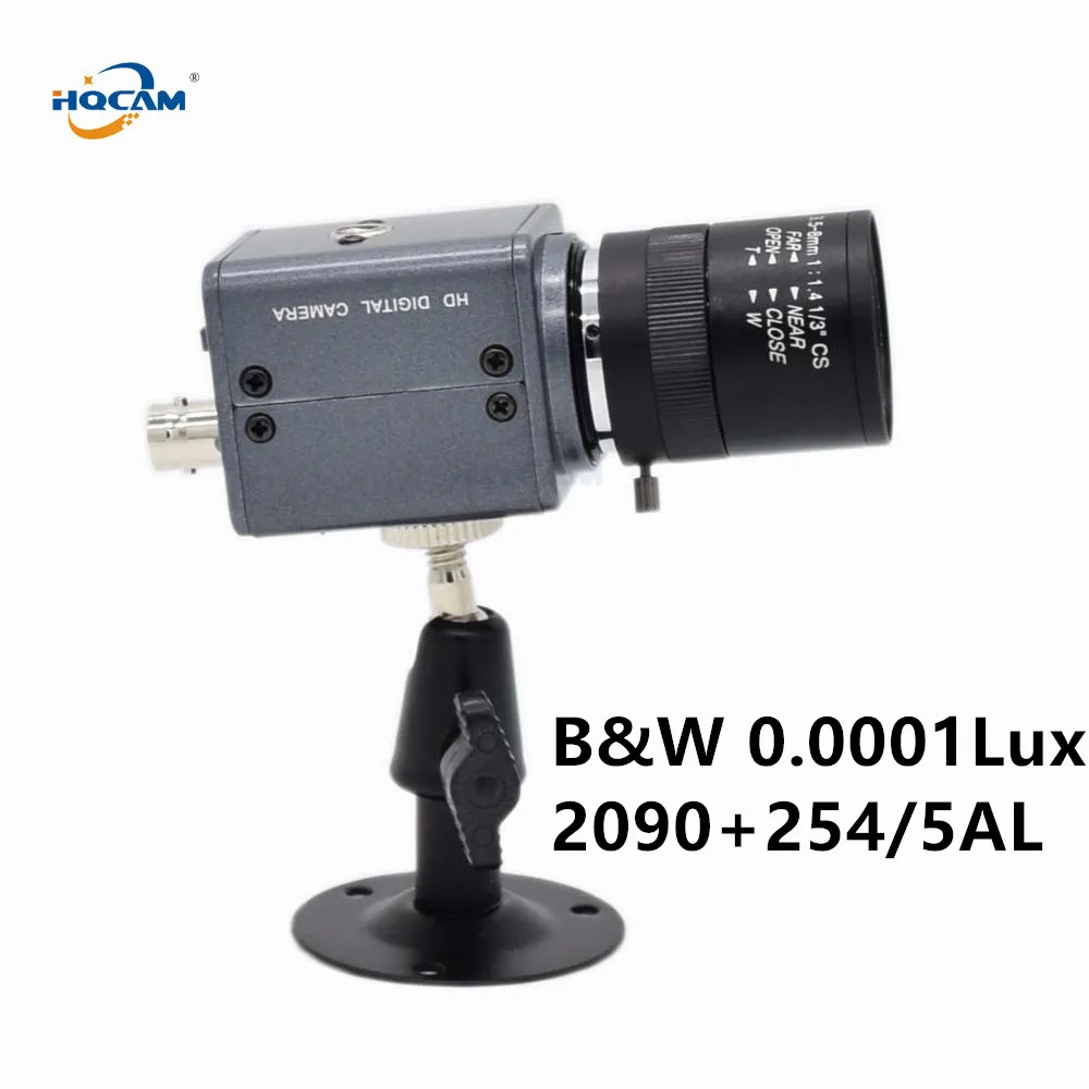 

HQCAM CCD B&W Camera SONY CCD 254AL 255AL Ultral Low Illumination 0.001Lux black and white Camera Industrial inspection camera