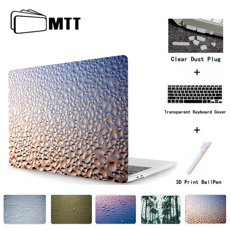 MTT Wasser Tropfen Druck Fall Für Macbook Air 11 13 Pro 13 15 Retina Abdeckung für mac buch 13,3 12 zoll Mit Touch Bar Laptop Hülse Preise
