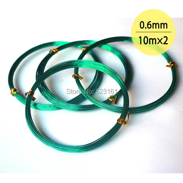 New 0.6mm 22 gauge Green Colored Aluminum Jewellery Making Wire 2pcs ...