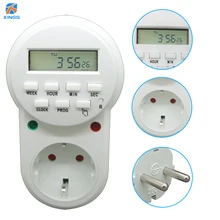 XINGG Eu Plug Smart Electric AC Power Digital Timer Socket Energy Saving Programmable Switch Outlet Adapter