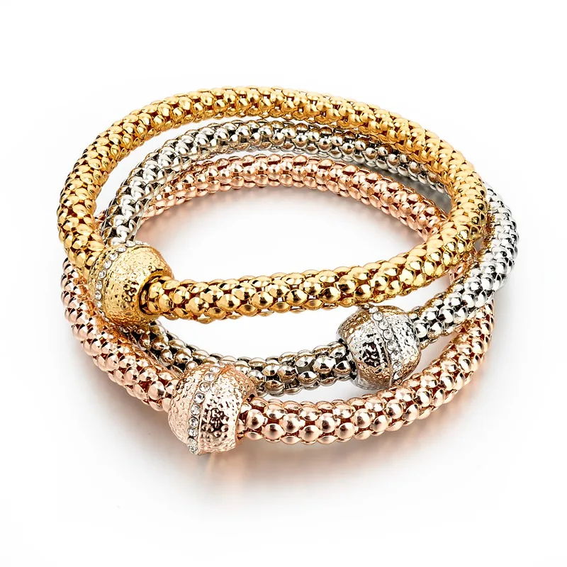 LongWay, 3 шт., новинка, золотые браслеты и браслеты, Rhineson, очаровательный браслет для женщин, модные свадебные украшения, 3 цвета, SBR140324 - Окраска металла: Circle 3