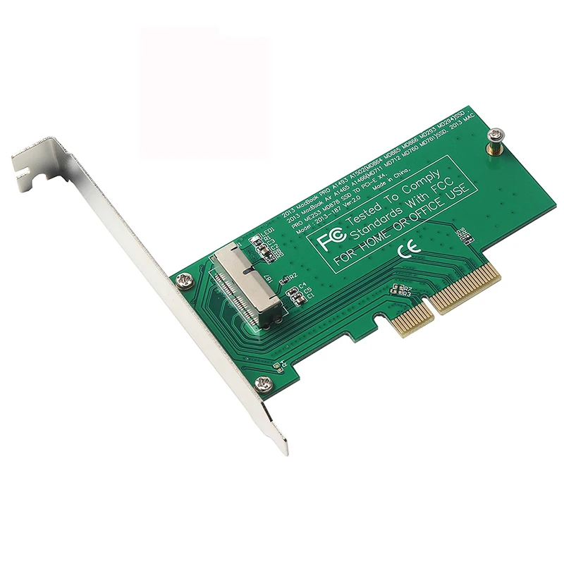 PCI Express PCIE PCI-E на 4X адаптер Карточка SSD конвертер карты для Apple 2013 MacBook Air A1465 подходит для Mac Pro, MD878 ME253 SSD